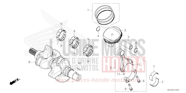 VILEBREQUIN/PISTON de Hornet 750 GOLDFINCH YELLOW (Y243) de 2026